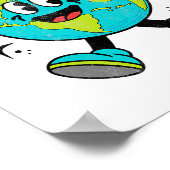 Poster Symbole de Paix Mondial de la Terre Funky Jour des (Coin)