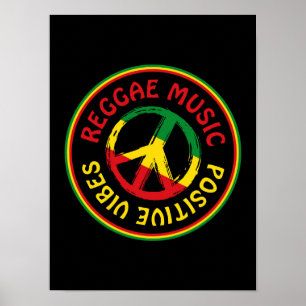 Poster Symbole de paix musique reggae Vibes positives reg