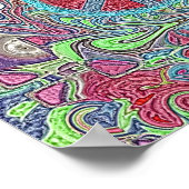 Poster SYMBOLE DE PAIX Super DE TRIppY Psychedélique (Coin)