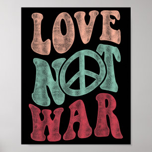 Poster Symbole de paix Super Love Not War