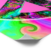 Poster SYMBOLE DE PAIX TRINÇANT rose (Coin)