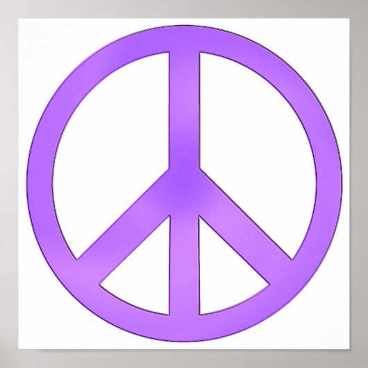 Poster Symbole de paix violet lavande (Devant)