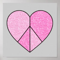 SYMBOLE DE parties scintillant DE LA PAIX COEUR