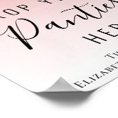 Poster Symbole de Parties scintillant en or rose rose Gam (Coin)