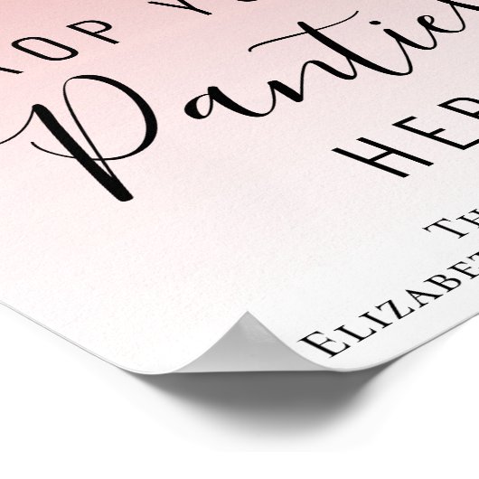 Poster Symbole de Parties scintillant en or rose rose Gam (Coin)