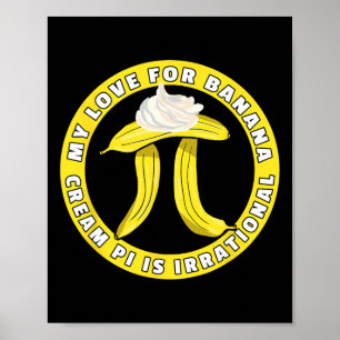 Poster Symbole de Pi Jour Funny - Bynana Cream Pie Pun