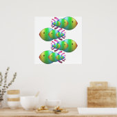 Poster Symbole de poisson chrétien Familles (Cuisine)