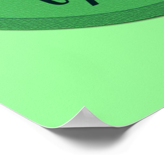 Poster Symbole de poisson chrétien IXOYE - Parchemin vert (Coin)