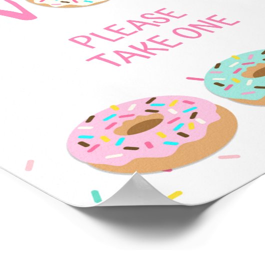 Poster Symbole de préférence - Sprinkle de beigne rose (Coin)