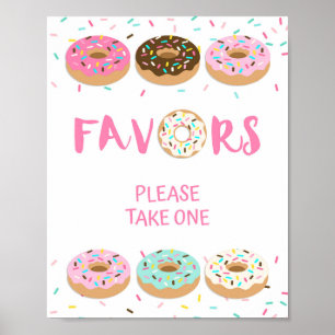 Poster Symbole de préférence - Sprinkle de beigne rose