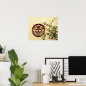 Poster Symbole de Pretzel couronné et Rose (Bureau à domicile)