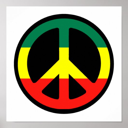 Poster Symbole de Rasta Peace (Devant)