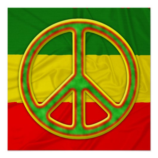 Poster Symbole de Rasta Peace (Devant)