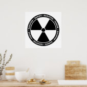 Poster Symbole de rayonnement noir et blanc (Cuisine)