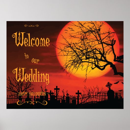 Poster Symbole de réception de mariage de l'Halloween de  (Devant)