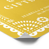 Poster Symbole de réception de mariage Picado Papel jaune (Coin)