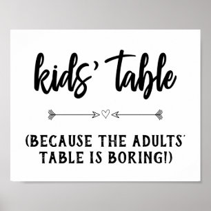 Poster Symbole de réception de mariage pour enfants