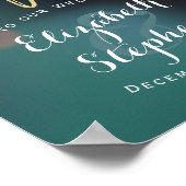 Poster Symbole de réception de mariage turquoise Gold Bok (Coin)