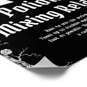 Poster Symbole de relais mixte de squelette d'Halloween (Coin)