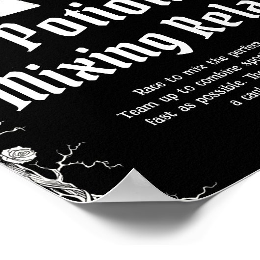 Poster Symbole de relais mixte de squelette d'Halloween (Coin)