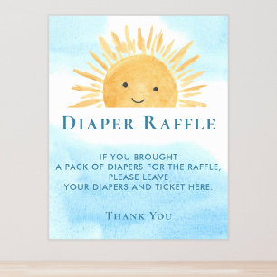 Poster SYMBOLE DE REQUÊTE Baby shower Sun