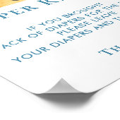 Poster SYMBOLE DE REQUÊTE Baby shower Sun (Coin)