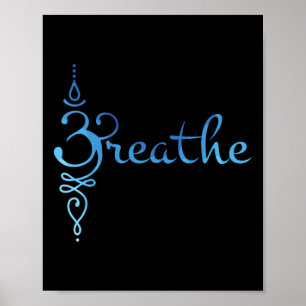 Poster Symbole de respiration de méditation de yoga Zen s