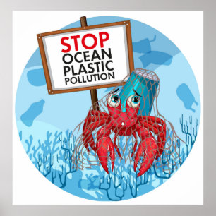 Poster Symbole de retenue du crabe ermite