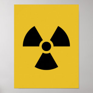 Poster Symbole de risque d'irradiation