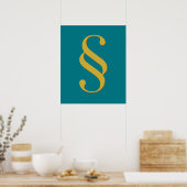 Poster Symbole de section d'art mural d'une entreprise ju (Cuisine)