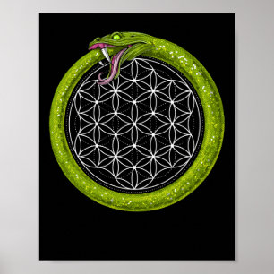 Poster Symbole de serpent Ouroboros