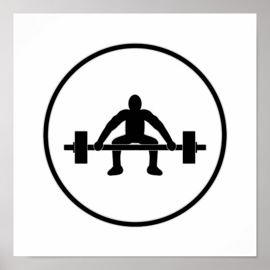 Poster Symbole de soulèvement du poids (Devant)