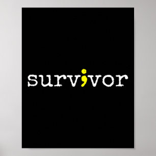 Poster Symbole de soutien à la sensibilisation au suicide