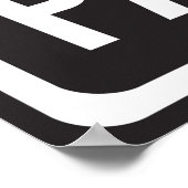 Poster Symbole de stationnement en fauteuil roulant (Coin)