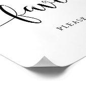 Poster Symbole de table des faveurs du mariage rustique (Coin)