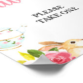 Poster Symbole de table Favoriser Tea Party Douche (Coin)