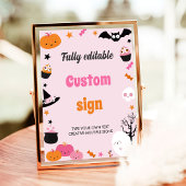 Poster Symbole de table rose Basse Boo Halloween