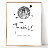 Symbole de table Silver Disco Ball Party