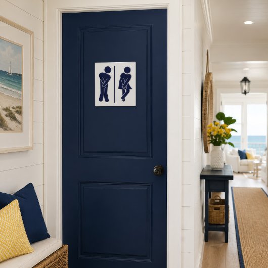 Poster Symbole de toilettes amusant