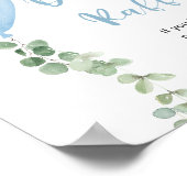 Poster Symbole de tombole de couche Ballons bleu verdure (Coin)