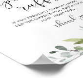 Poster Symbole de tombole de foliage eucalyptus (Coin)