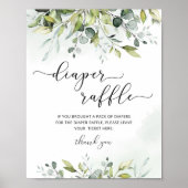 Poster Symbole de tombole de foliage eucalyptus (Devant)