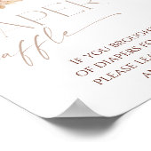 Poster Symbole de tombole de la couche automne floral (Coin)