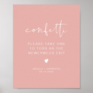 Poster SYMBOLE DE TOSTE DE CONFET DE ressort rose Pastel 