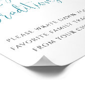 Poster Symbole de tradition familiale de ballons bleu ver (Coin)