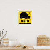 Poster Symbole de trafic de passage de piano Xing (Cuisine)