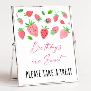 Poster SYMBOLE DE TRAITEMENT D'ANNIVERSAIRE Fraise Berry 