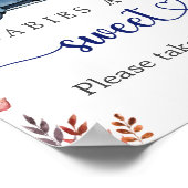 Poster SYMBOLE DE TRAITEMENT DU Baby shower Citrouille (Coin)