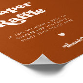 Poster Symbole de trèfle de trèfle rétro Burnt Orange (Coin)