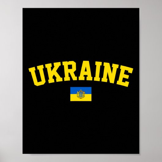 Poster Symbole de trident du drapeau de l'Ukraine Fierté (Devant)